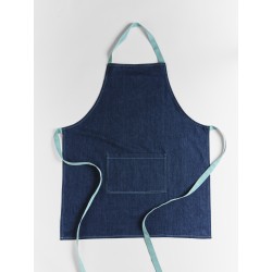 TABLIER HOMME DENIM TURQUOISE